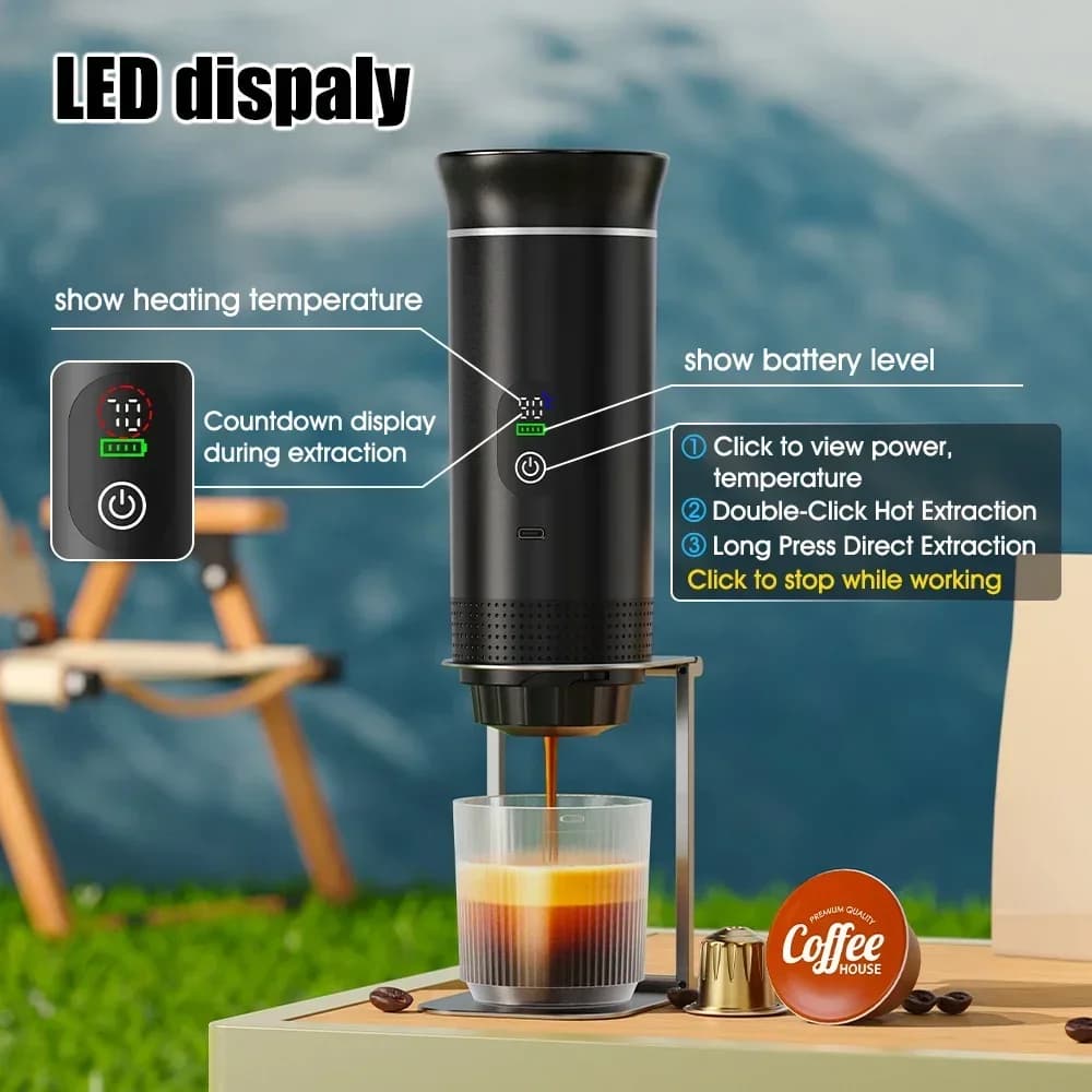 Prijenosni espresso aparat za kavu 3-u-1