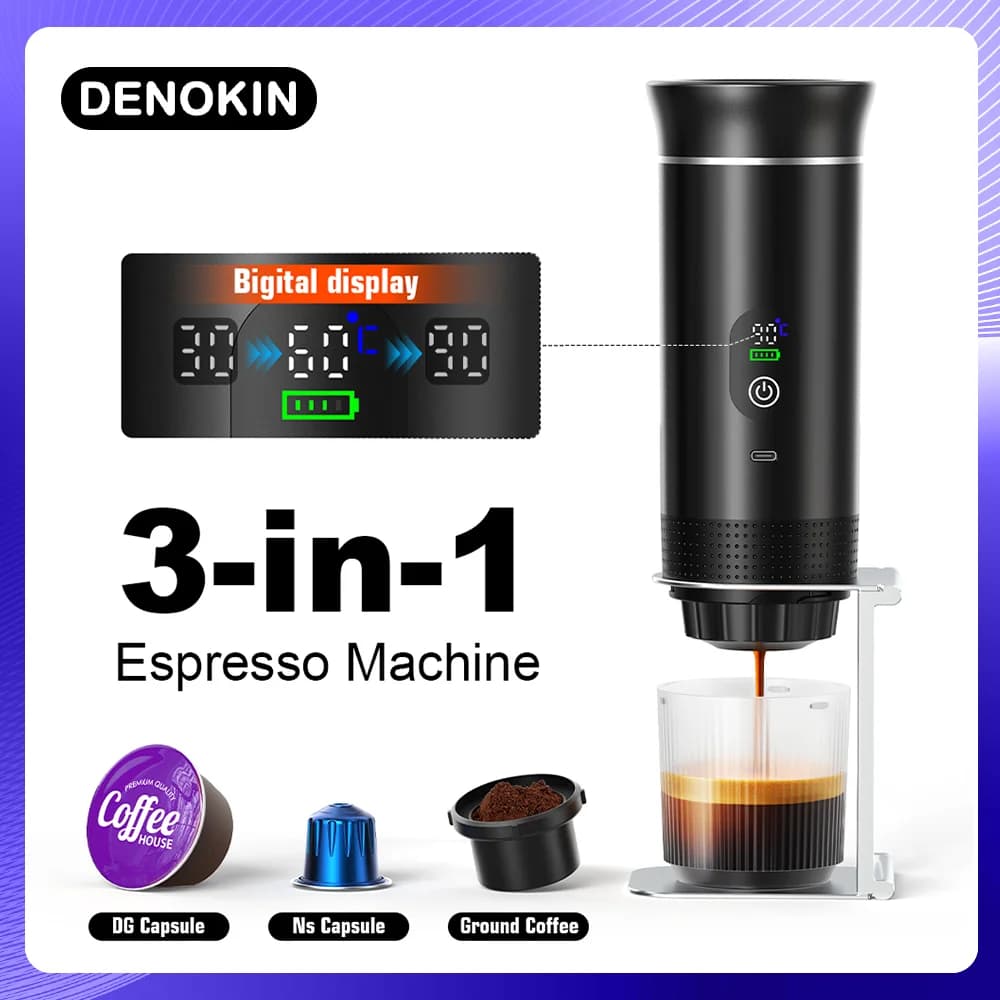 Prijenosni espresso aparat za kavu 3-u-1