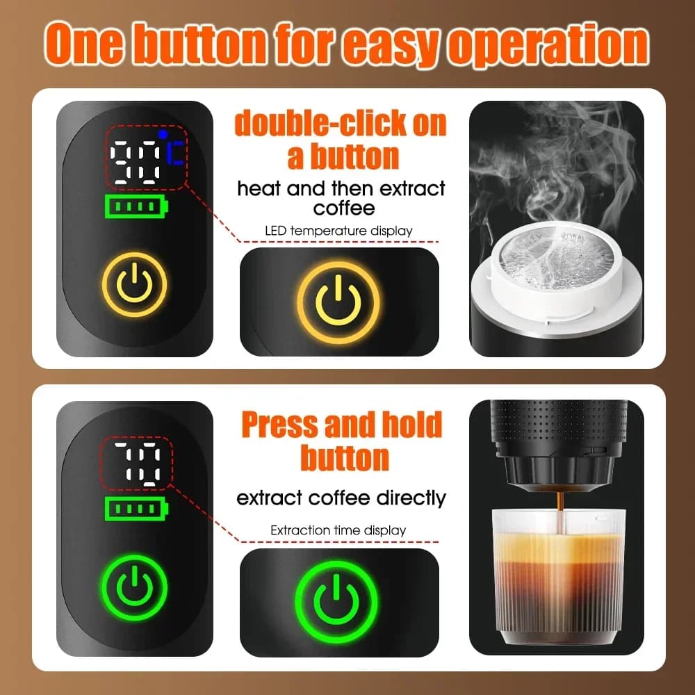 Prijenosni espresso aparat za kavu 3-u-1